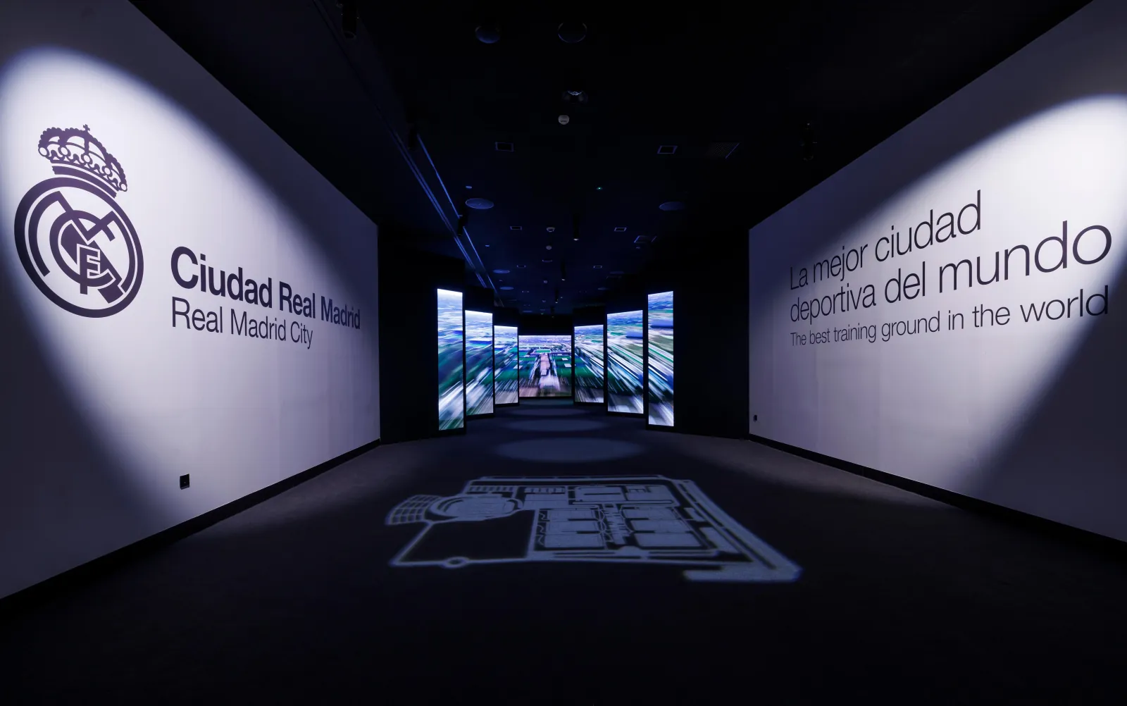 Real Madrid City multimedia gallery at the end of the museum route